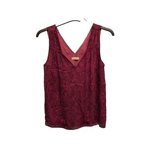$245 Ramy Brook Silk Snake Print Tassel Ties Vneck Tank Top Small‎